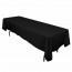 Black 60 x 126 in. Rectangular Polyester Tablecloth Black 60 x 126 in. Rectangular Polyester Tablecloth
