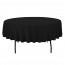 Black 90 in. Round Polyester Tablecloth Black 90 in. Round Polyester Tablecloth