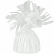 White Foil Wrapped Balloon Weight. White Foil Wrapped Balloon Weight.